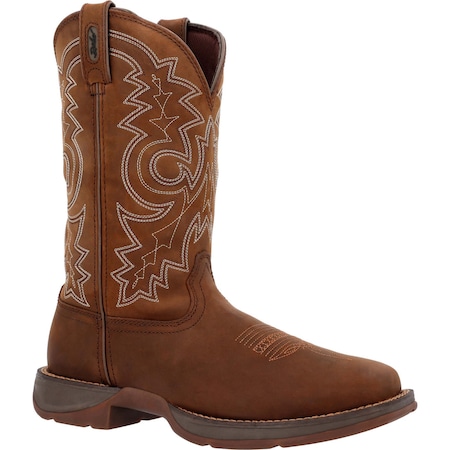 Durango Western Boot, 10.5 D, Leather, 12 in H, Brown DB4443